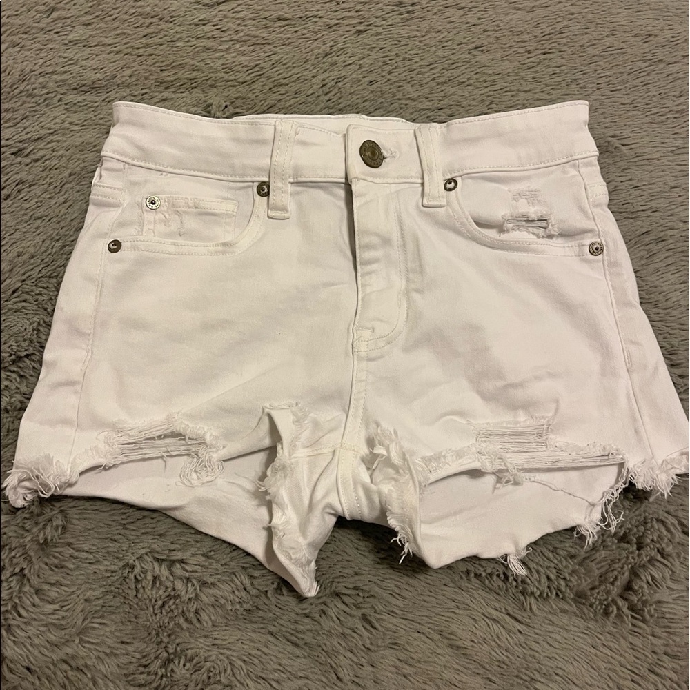 American Eagle Hi-Rise Shortie Jean Shorts